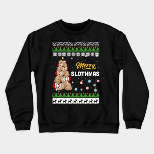 Merry Slothmas Awesome Christmas Gift Crewneck Sweatshirt